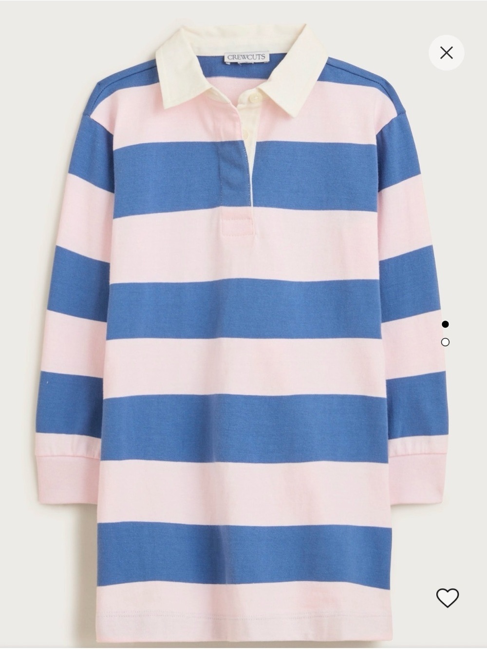 Crewcuts Pink & Blue Striped Rugby Dress